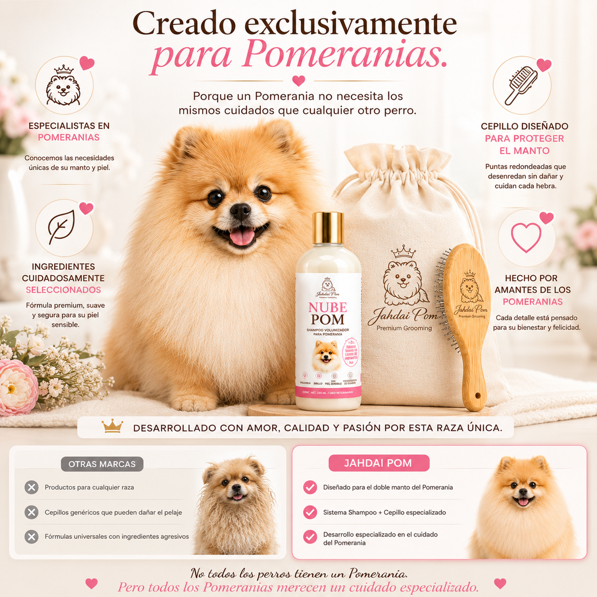 Kit Nube Pom + Cepillo Mantequilla